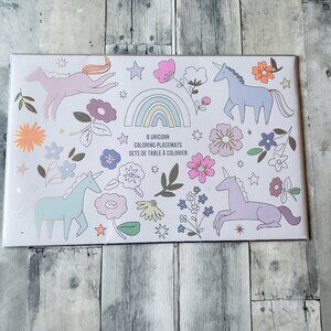 NWT - Meri Meri Unicorn Coloring Paper Placemats (set of 8)